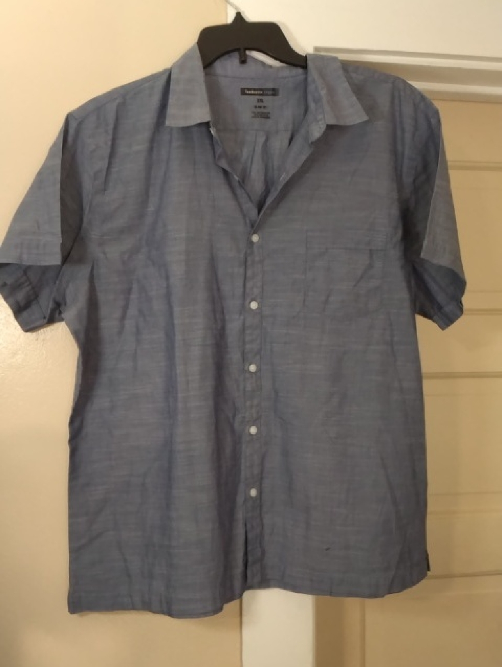 Van Heusen Blue Short-Sleeve Button Down Shirt